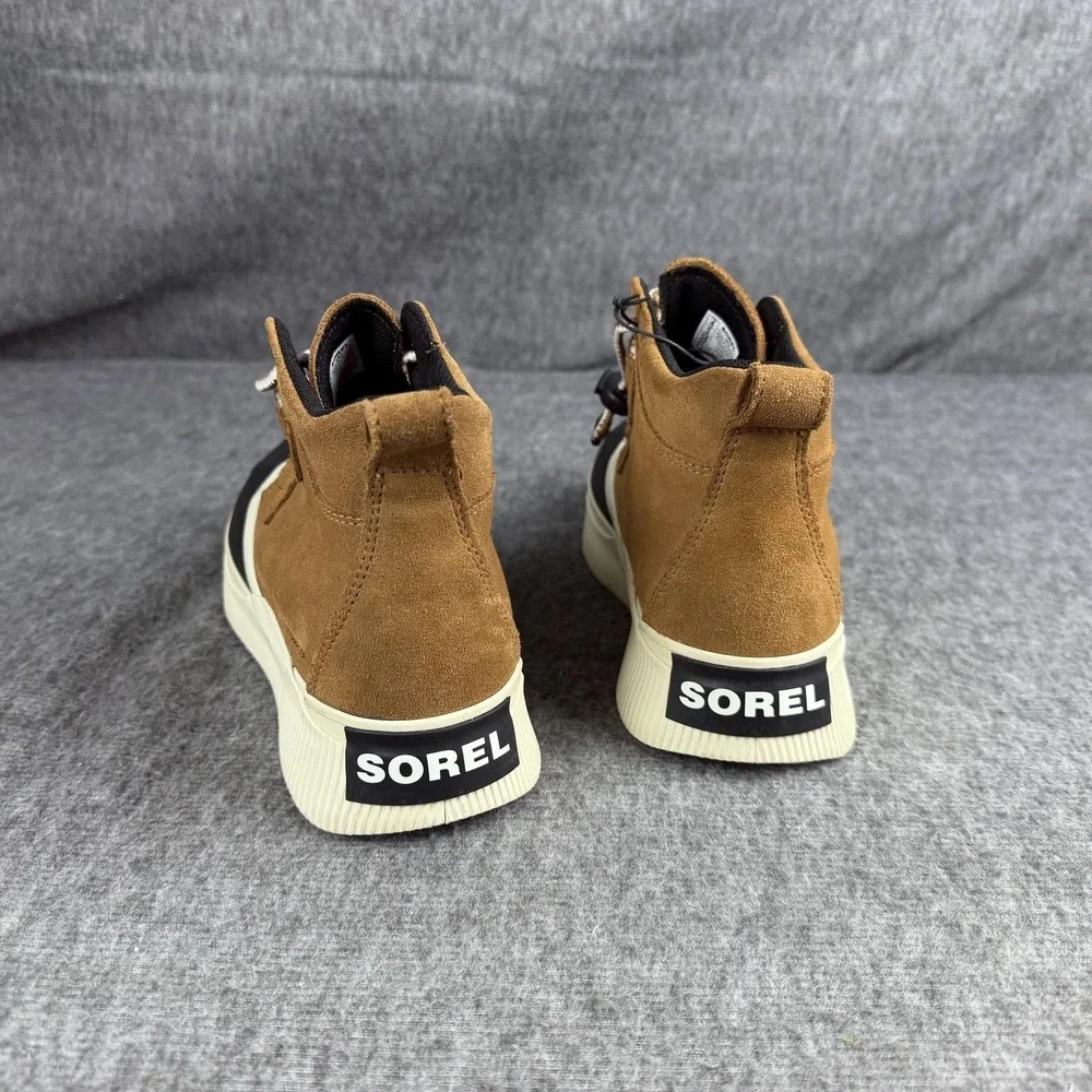 Sorel Boots kids youth Size 4 Brown Black Waterproof Suede Ankle Duck Rain Boot
